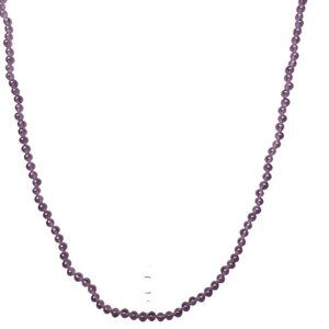 Amethyst Beaded Necklace Purple Womens Costume Jewelry